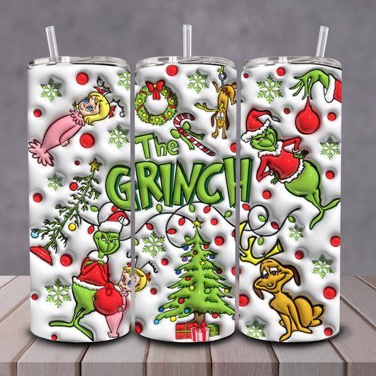 3D The Grinch Crew Tumbler