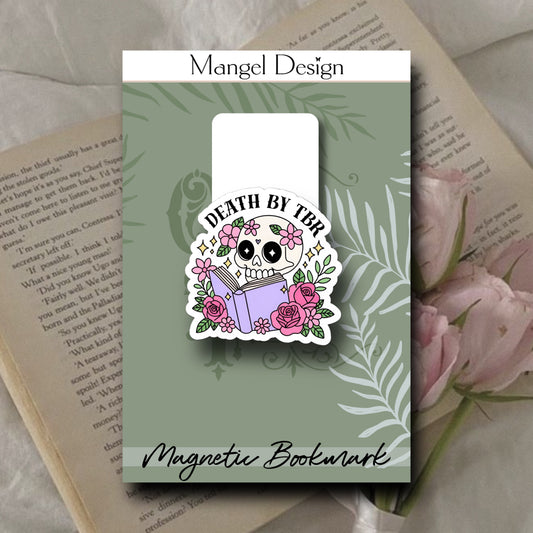 Skull Death By TBR Magnetic Bookmark