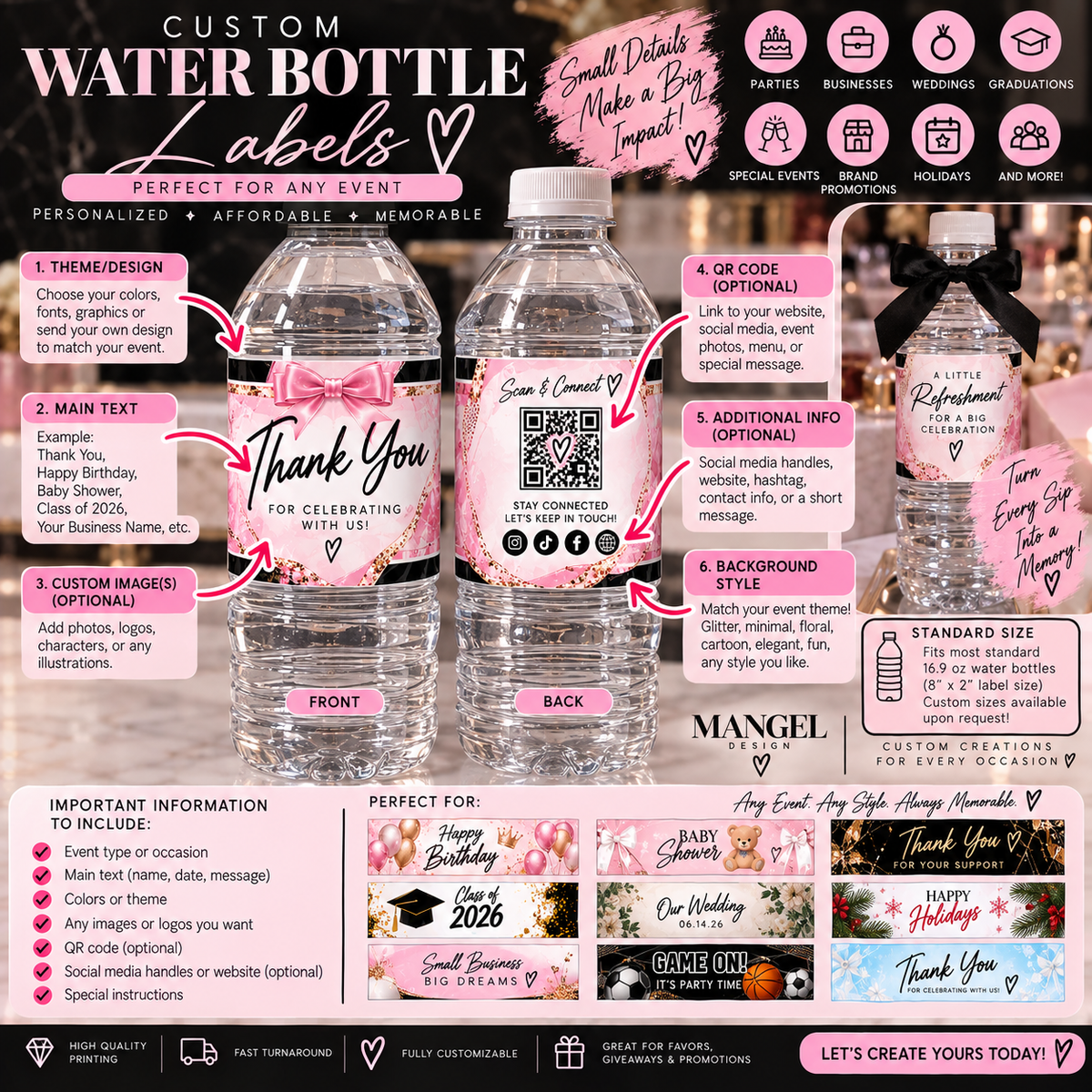 Custom Water Labels