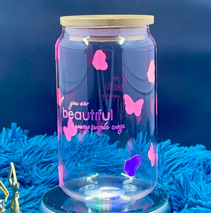 Beautiful Butterfly Soda Can Cup