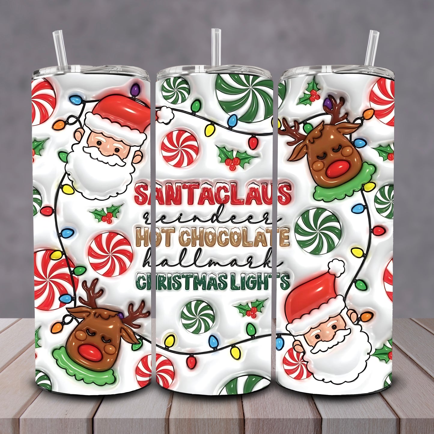 3D Santa Claus Tumbler