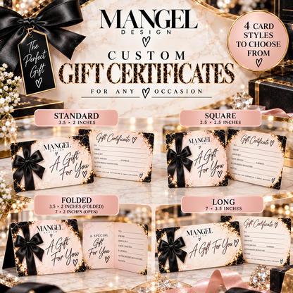 Custom Gift Certificates