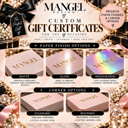 Custom Gift Certificates
