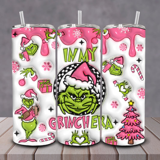 3D Pink In My Grinch Era Tumbler