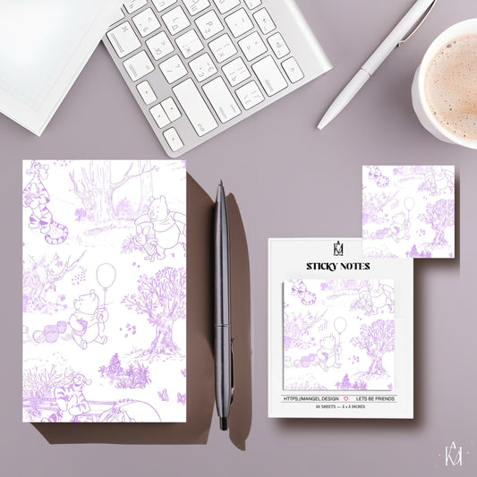 Pooh Bear Purple Scenery