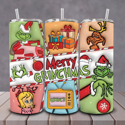 3D Grinch + Friends Tumbler