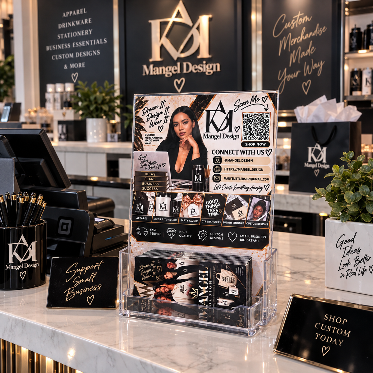 Business Branding Bundle — 3 Shirts + 250 Cards + 2 Smart Taps + 96 Stickers