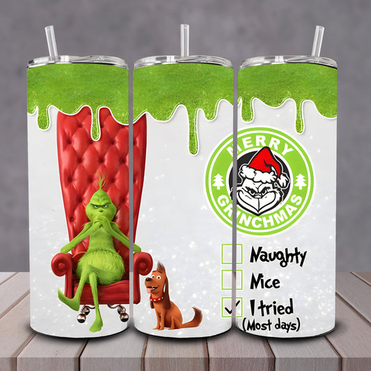 Merry Grinchmas Dripping Tumbler