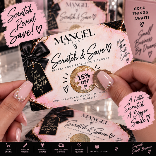 Custom Discount Scratch Off Cards