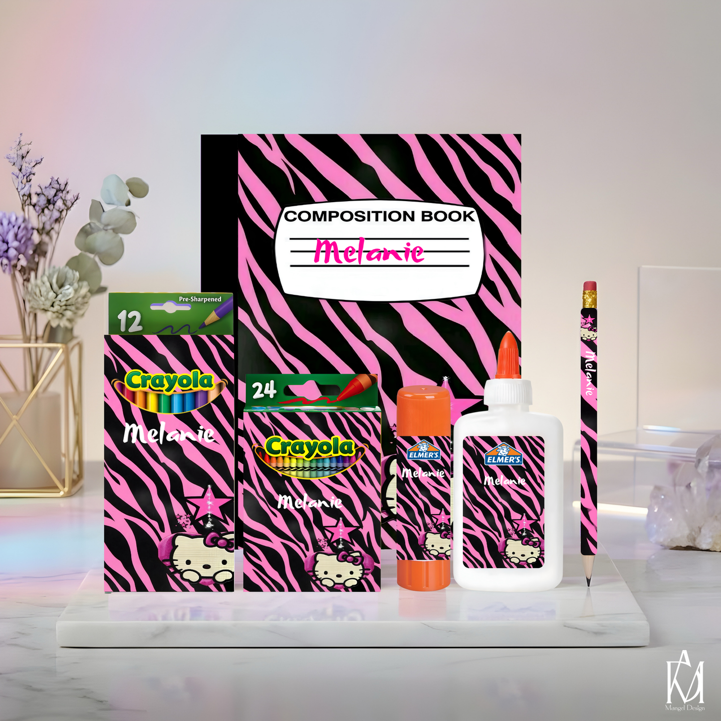 Pink Zebra Print Hello Kitty Bundle