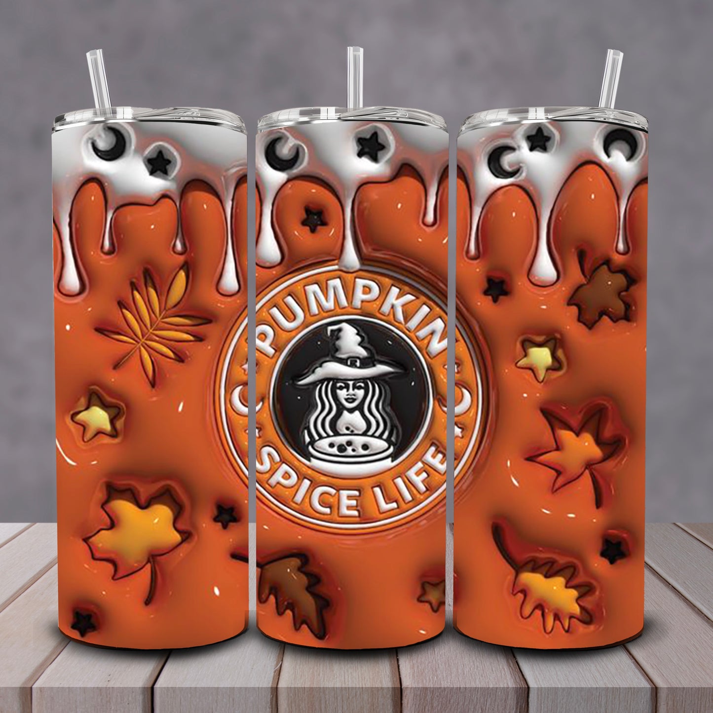 3D Pumpkin Spice Life Tumbler