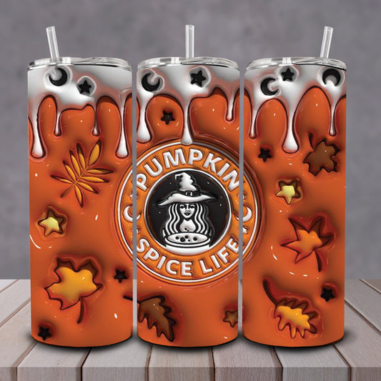 3D Pumpkin Spice Life Tumbler