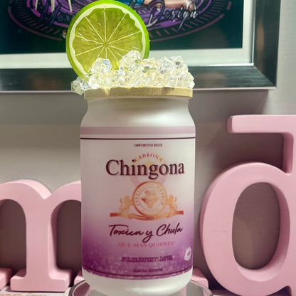 Chingona Frosted Soda Can Cup