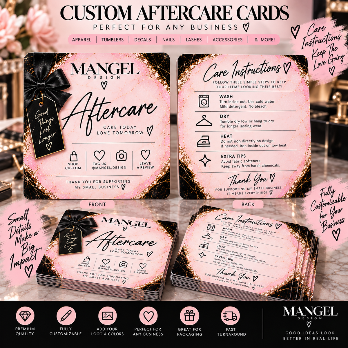 Custom After Care Cards