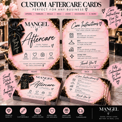 Custom After Care Cards