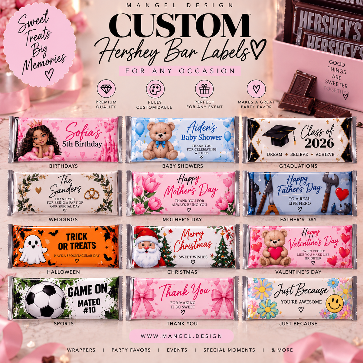 Custom Hershey Bars