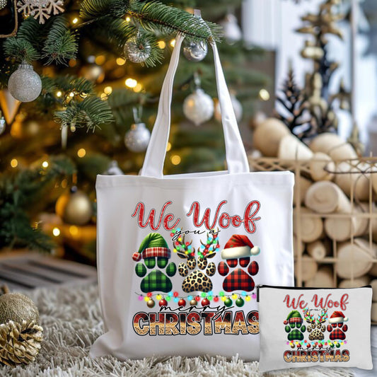 We Woof You Tote Bag + Pouch