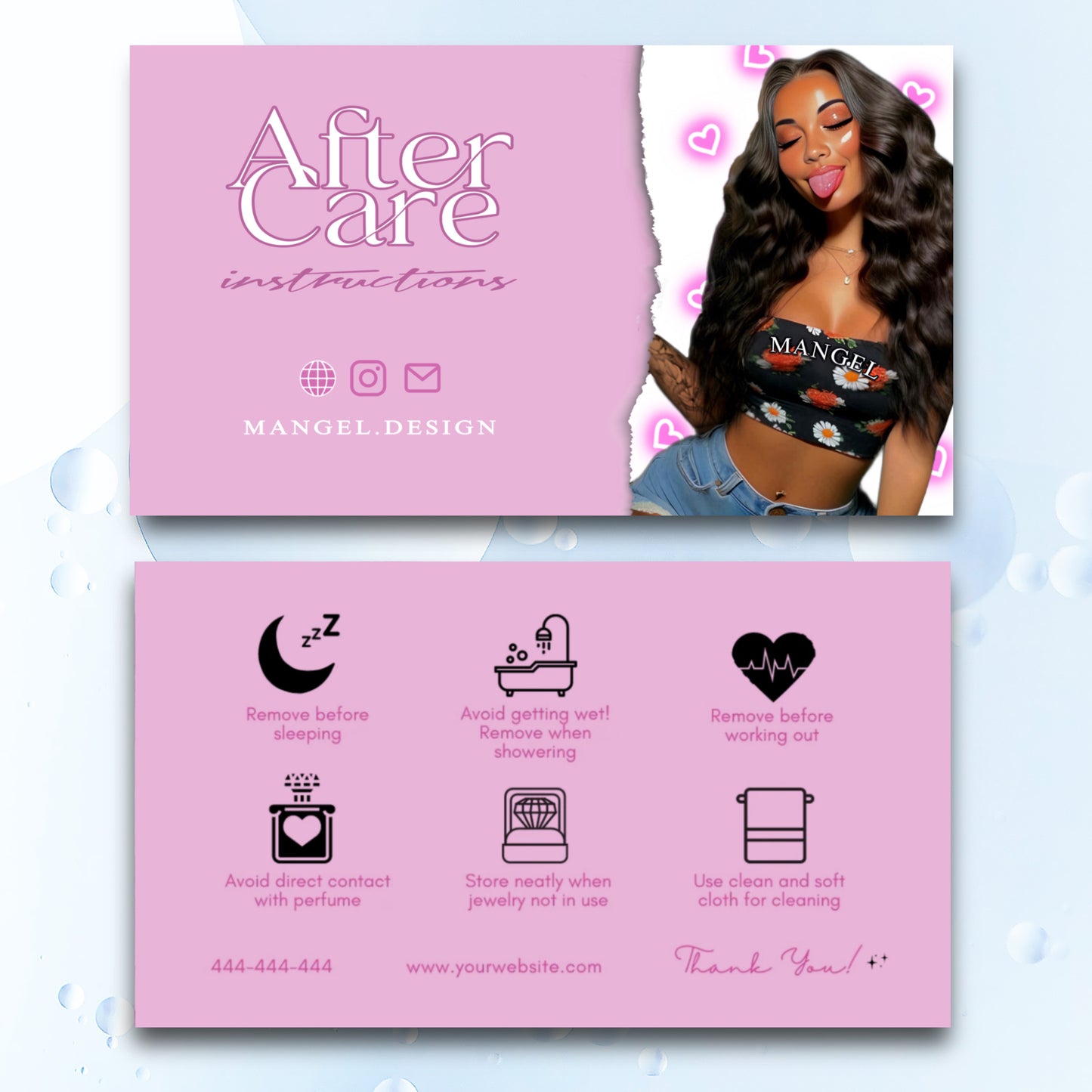 Custom After Care Cards