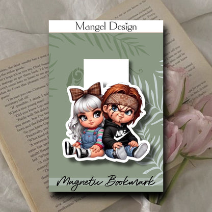 Tiff & Chucky Cartoon Magnetic Bookmark