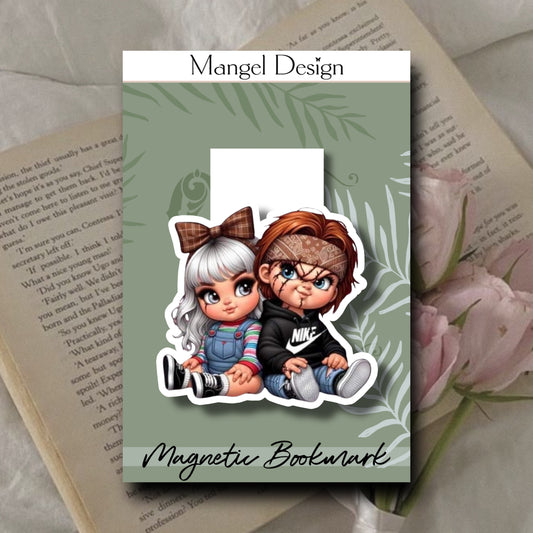Tiff & Chucky Cartoon Magnetic Bookmark