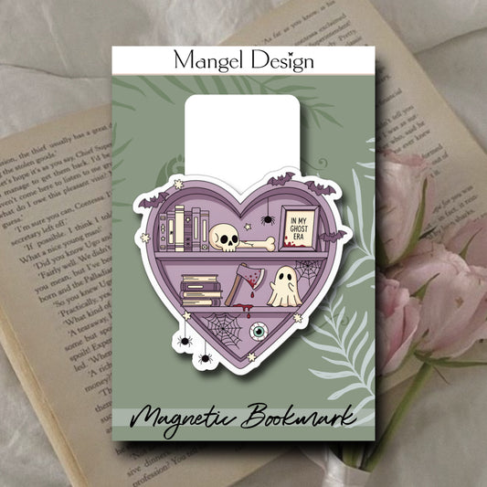 Ghost Bookshelf Magnetic Bookmark