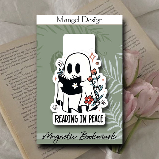 Ghost Reading In Peace Magnetic Bookmark