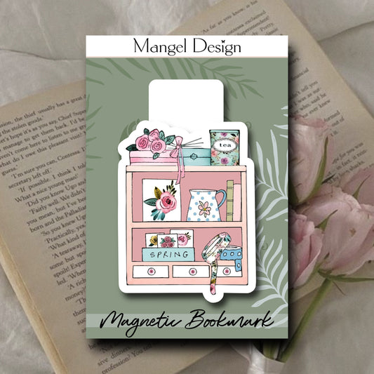 Spring Bookshelf Magnetic Bookmark