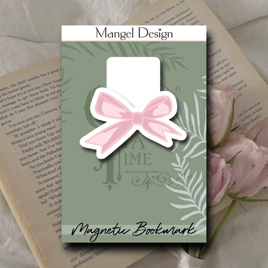 Pink Bow Magnetic Bookmark