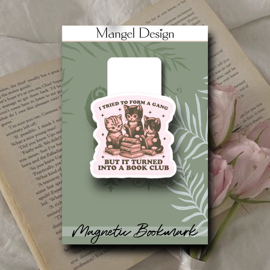 Cat Book Club Magnetic Bookmark
