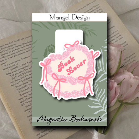 Pink Bow Cake Magnetic Bookmark