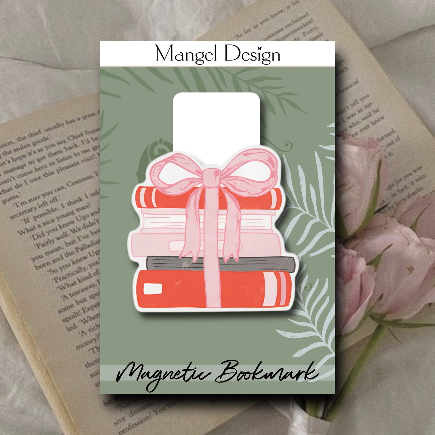 Bow Books Magnetic Bookmark