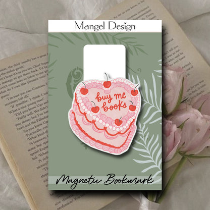 Buy Me Books Cake Magnetic Bookmark