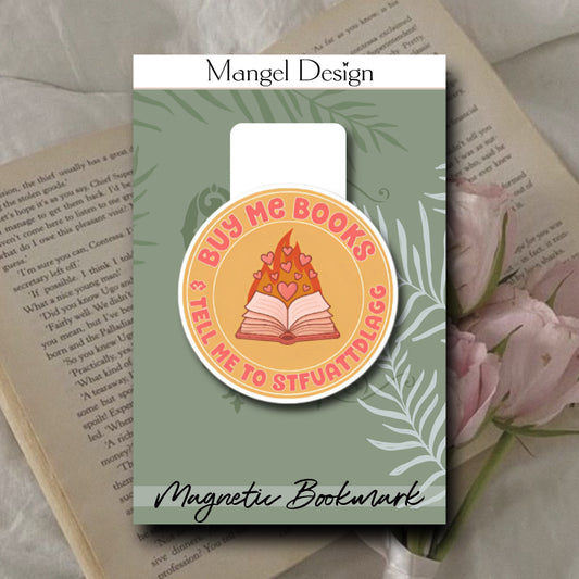 Buy Me Books Button Magnetic Bookmark
