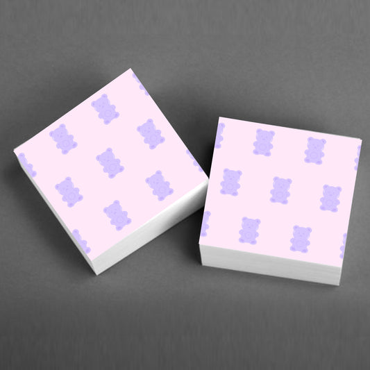 Purple Gummy Bears Sticky Notes