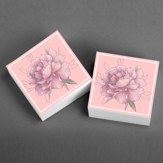 Pink Flower Sticky Notes